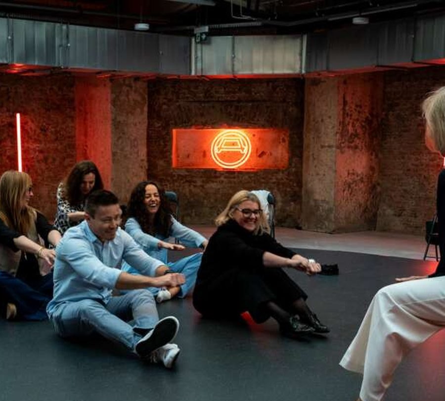 A leadership team playing on the Stage on Mars